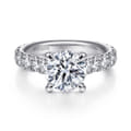 14K White Gold Diamond Engagement Ring