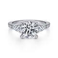 Holloway - 18K White Gold Round 3 Stone Diamond Engagement Ring