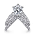 Atlantis - 14K White Gold Free Form Round Diamond Channel Set Engagement Ring