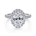 Hamilton - Platinum Oval Halo Diamond Engagement Ring