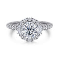 Hamilton - 14K White Gold Round Halo Diamond Engagement Ring