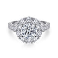 Rayna - 14K White Gold Round Halo Diamond Engagement Ring