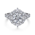 Iolana - Platinum Fancy Halo Round Diamond Engagement Ring