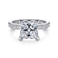 Luca - 14K White Gold Princess Cut Diamond Engagement Ring