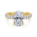 Sarita - 14K Yellow Gold Oval Diamond Engagement Ring