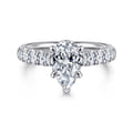 Sarita - 14K White Gold Pear Shape Diamond Engagement Ring