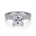 Sarita - 14K White Gold Princess Cut Diamond Engagement Ring