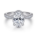 14K White Gold Diamond Engagement Ring