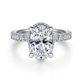 Yale - 14K White Gold Diamond Engagement Ring