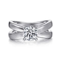 Ursa - 14K White Gold Split Shank Round Diamond Engagement Ring