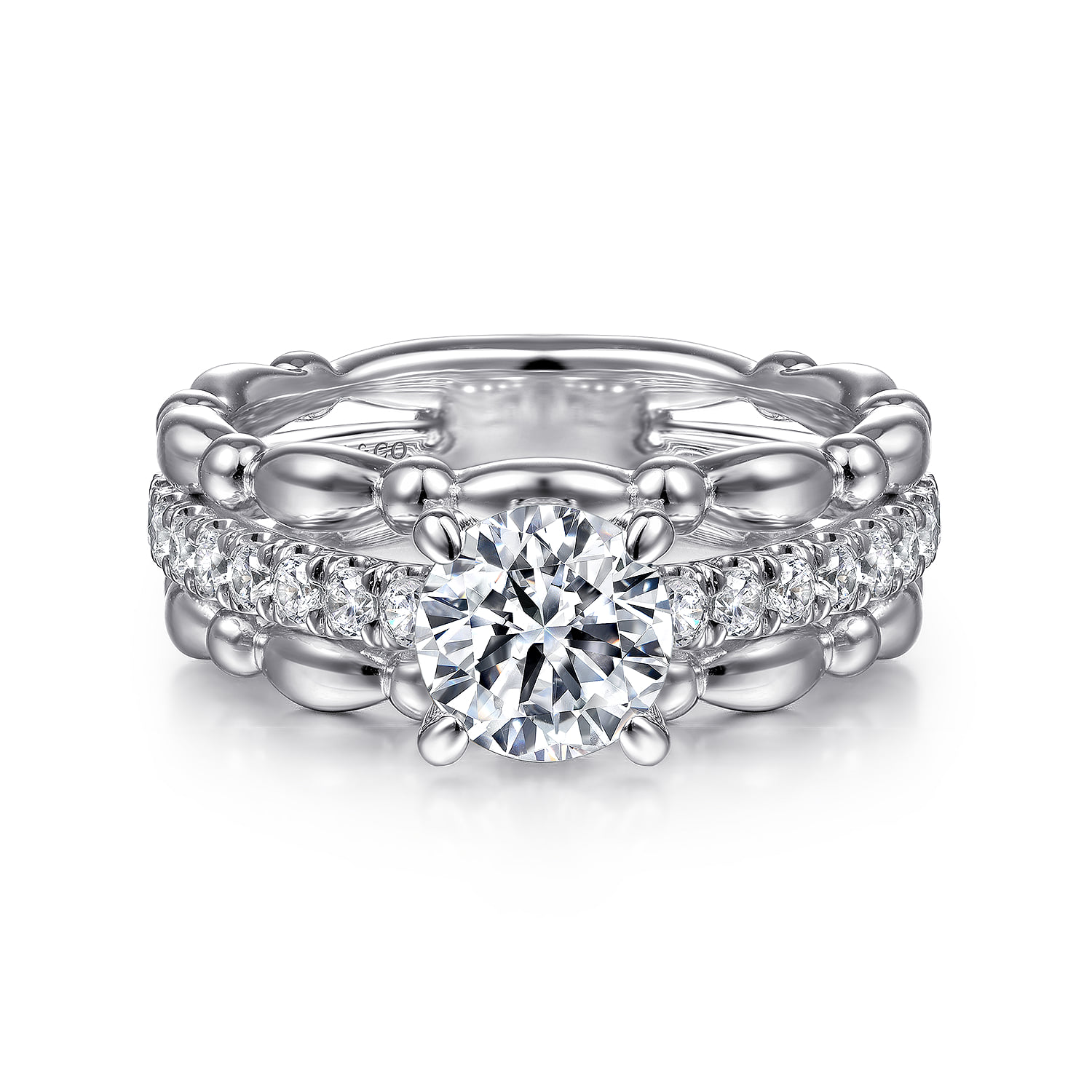 Split Foundation Diamond Engagement Ring