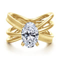 Fabiola - 14K Yellow Gold Split Shank Oval Diamond Engagement Ring