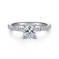 Evelyn - 14K White Gold Cushion Cut Diamond Engagement Ring
