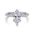 Evelyn - 14K White Gold Marquise Shape Diamond Engagement Ring