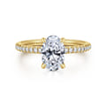 Evelyn - 14K Yellow Gold Oval Diamond Engagement Ring