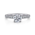 Evelyn - 14K White Gold Round Diamond Engagement Ring