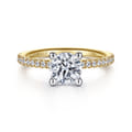 Evelyn - 14K White-Yellow Gold Round Diamond Engagement Ring