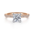 Evelyn - 14K White-Rose Gold Round Diamond Engagement Ring