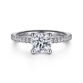 Evelyn - 14K White Gold Round Diamond Engagement Ring