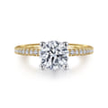 Evelyn - 14K White-Yellow Gold Round Diamond Engagement Ring