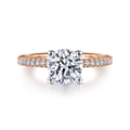 Evelyn - 14K White-Rose Gold Round Diamond Engagement Ring