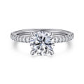 Evelyn - 14K White Gold Round Diamond Engagement Ring