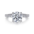 Evelyn - 14K White Gold Round Diamond Engagement Ring