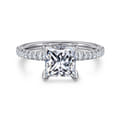 Evelyn - 14K White Gold Princess Cut Diamond Engagement Ring