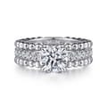 Dorian - 14K White Gold Round Diamond Engagement Ring