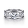 Gretchen - 14K White Gold Round Diamond Engagement Ring