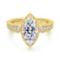 Heath - 14K Yellow Gold Marquise Shape Diamond Engagement Ring