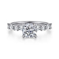 Juliet - 14K White Gold Cushion Cut Diamond Engagement Ring