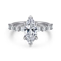 Juliet - 14K White Gold Marquise Shape Diamond Engagement Ring