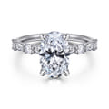 Juliet - 14K White Gold Oval Diamond Engagement Ring