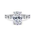 Juliet - 14K White Gold Oval Diamond Engagement Ring