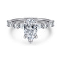 Juliet - 14K White Gold Pear Shape Diamond Engagement Ring