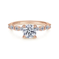 Juliet - 14K Rose Gold Round Diamond Engagement Ring