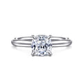 Lark - 14K White Gold Cushion Cut Solitaire Engagement Ring