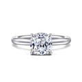 Lark - 14K White Gold Cushion Cut Solitaire Engagement Ring