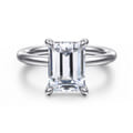 Lark - Platinum Emerald Cut Solitaire Engagement Ring