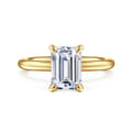 Lark - 14K Yellow Gold Emerald Cut Diamond Engagement Ring