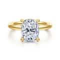 Lark - 14K Yellow Gold Elongated Cushion Solitaire Engagement Ring
