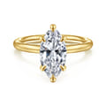 Lark - 14K Yellow Gold Marquise Shape Solitaire Engagement Ring