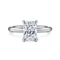 Lark - 14K White Gold Radiant Cut Solitaire Engagement Ring