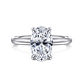 Lark - 14K White Gold Oval Solitaire Engagement Ring