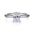 Lark - 14K White Gold Oval Solitaire Engagement Ring