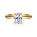 Lark - 14K Yellow Gold Oval Solitaire Engagement Ring