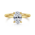 Lark - 14K Yellow Gold Oval Solitaire Engagement Ring