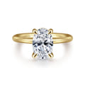 Lark - 14K Yellow Gold Oval Solitaire Engagement Ring