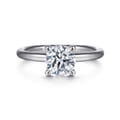 Lark - 14K White Gold Round Solitaire Engagement Ring